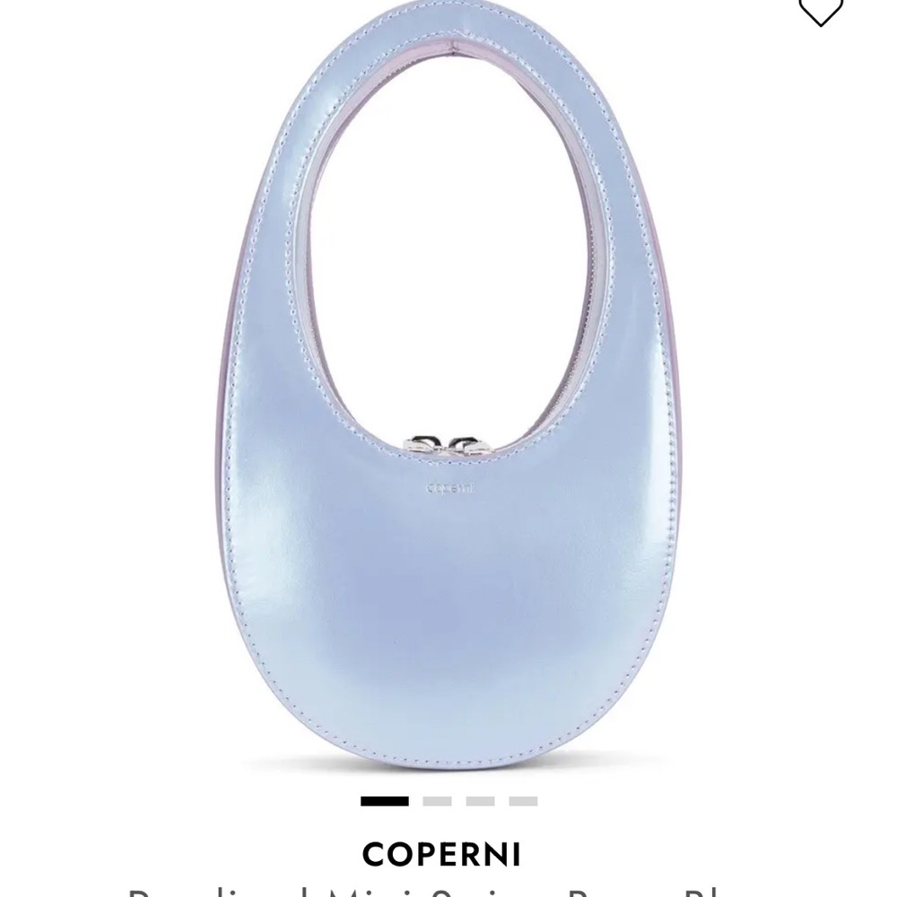 Coperni Iridescent Mini Swipe Bag - Light Blue